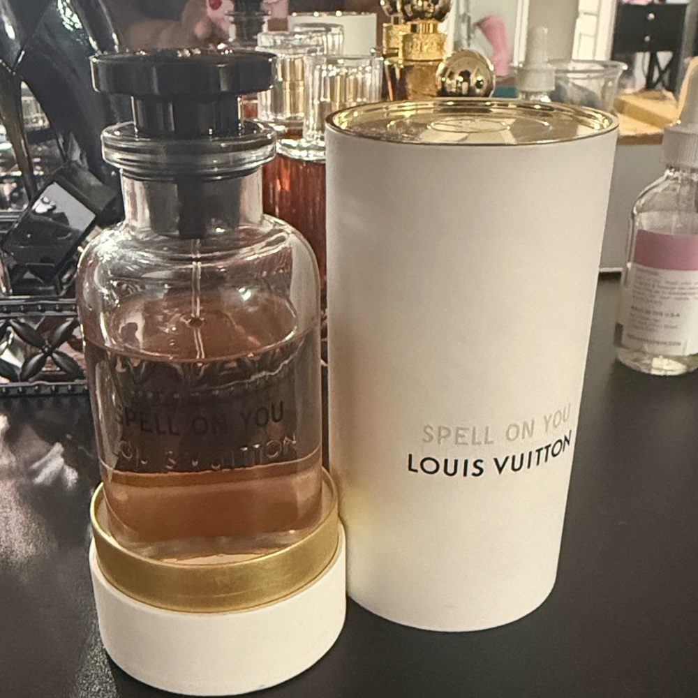 Louis Vuitton Spell On You Perfume with Gold and White Accents